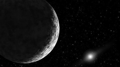 太阳系中最远的天体与太阳的距离是地球的140倍。图片来源：NASA/JPL-CALTECH