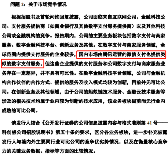上交所第二轮问询函中关于市场竞争情况的问题