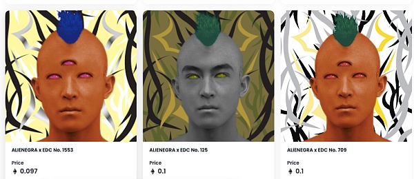‘ALIENEGRA x EDC’系列NFT